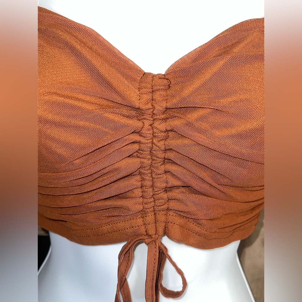 NWOT RUST ORANGE CROP TOP - Picture 3 of 7